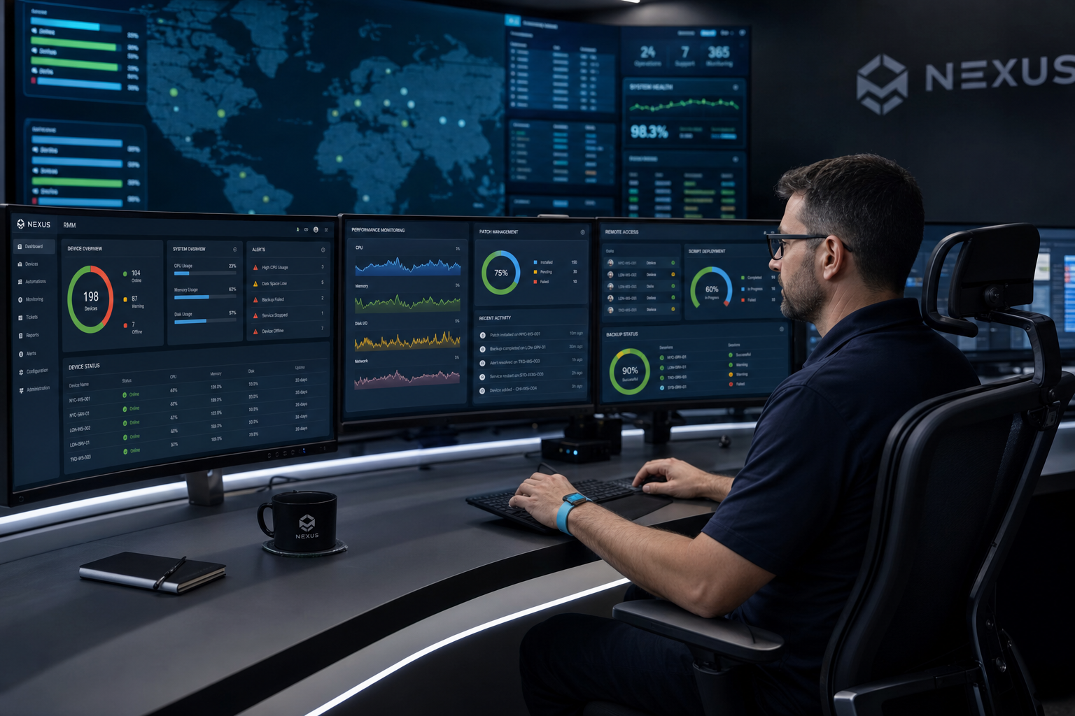 Managed IT monitoring